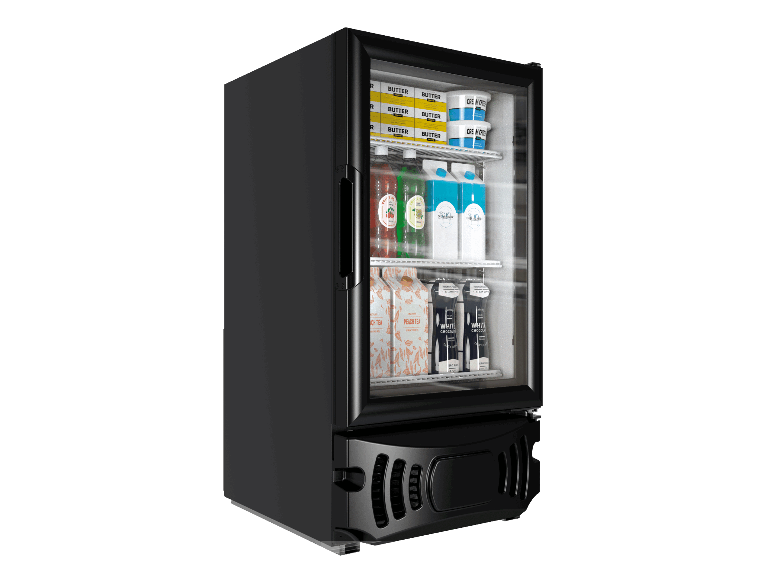 Compact Countertop Glass Door Merchandiser Refrigerator - AeriTek